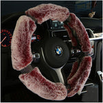 Winter Plush Car Steering Wheel Cover – 38cm Universal Fit