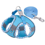 Reflective Plaid Dog Harness with Leash
