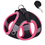 Reflective Plaid Dog Harness with Leash