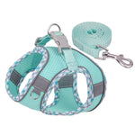 Reflective Plaid Dog Harness with Leash
