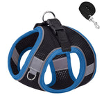 Reflective Plaid Dog Harness with Leash