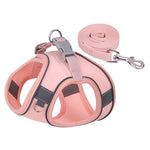 Reflective Plaid Dog Harness with Leash
