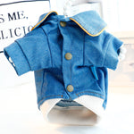 Handsome Rock Embroidered Denim Coat for Small Dogs