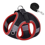 Reflective Plaid Dog Harness with Leash