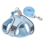 Reflective Plaid Dog Harness with Leash