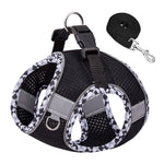 Reflective Plaid Dog Harness with Leash