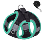 Reflective Plaid Dog Harness with Leash