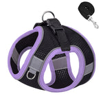 Reflective Plaid Dog Harness with Leash