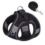 Reflective Plaid Dog Harness with Leash
